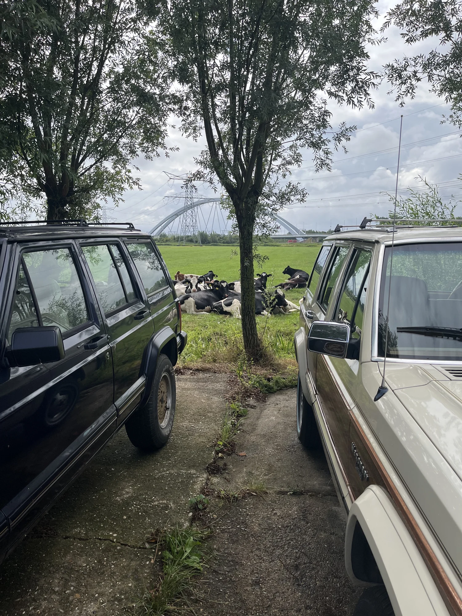 Twee Jeep Cherokees naast elkaar